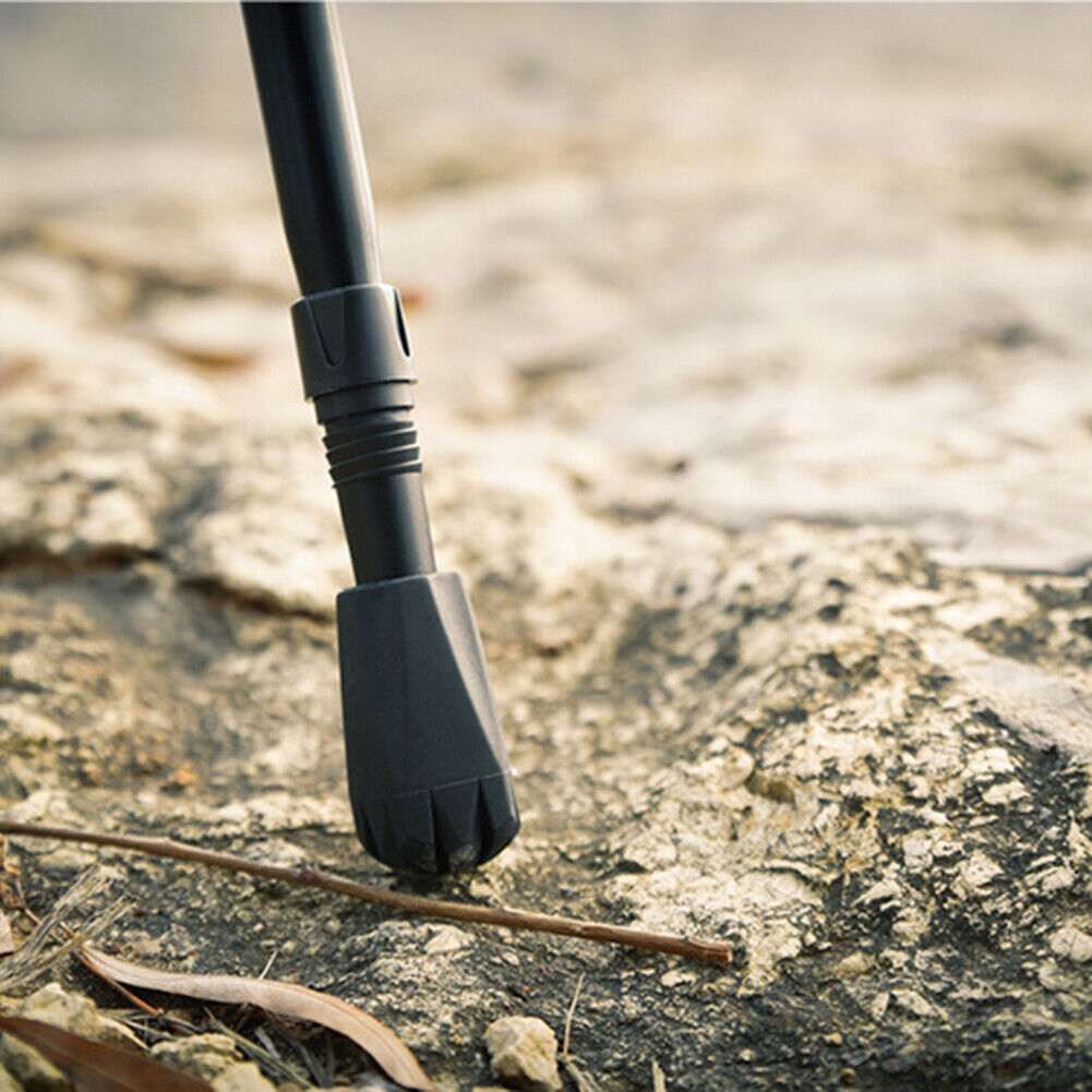 4pcs Trekking Pole Walk Stick Climb Camping Protector Cap Tip Cover (Black)