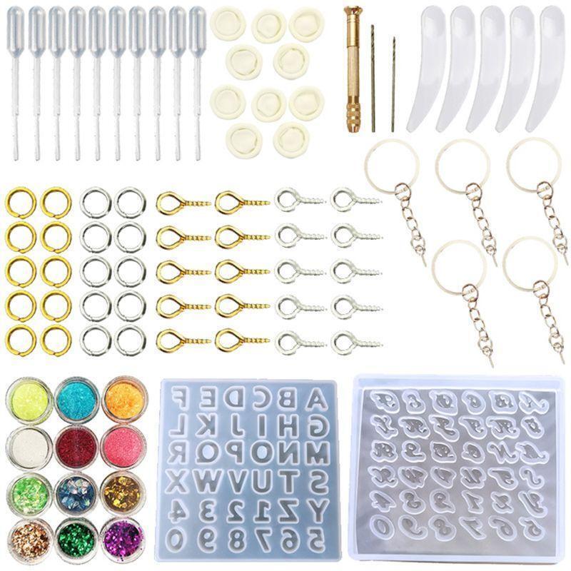 Small Letter Epoxy Mold Set Handmade DIY Key Chain Pendant Jewelry Crafts Making