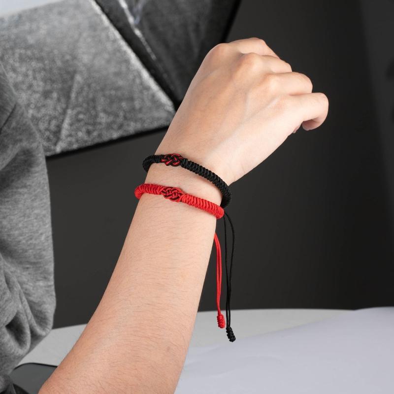 Adjustable Diamond Knot Double Money Knot Hand Rope Female Bracelet Couple Gift