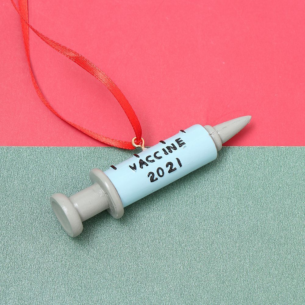 Hanging Pendants Christmas Tree Decoration Syringe Vaccine Christmas Ornament