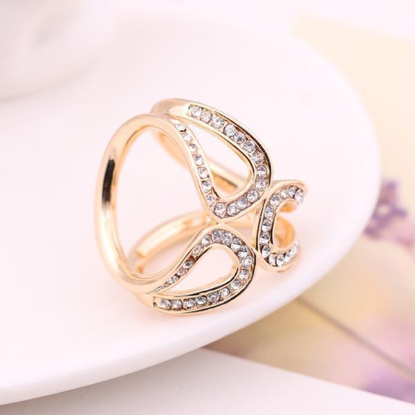 8 Pieces Womens Fashion 3-ring Rhinestone Scarf Ring Clip Slide