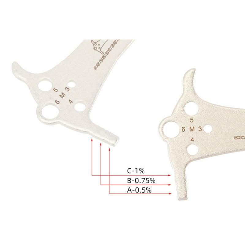 MTB Bike Chain Wear Indicator Measurement Checker Bike Ruler Bicycle Chain Gauge