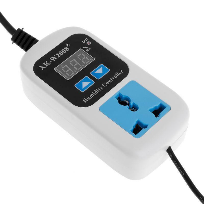 Digital Humidity Control Controller Moisture Switch Socket w/ EU Plug 110V-220V