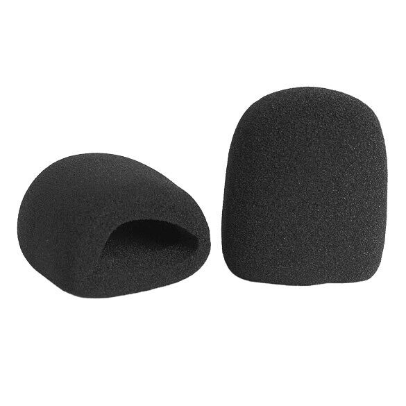 10Pcs Black Microphone Grill Foam Cover Audio Mic Shield Sponge Cap Holder