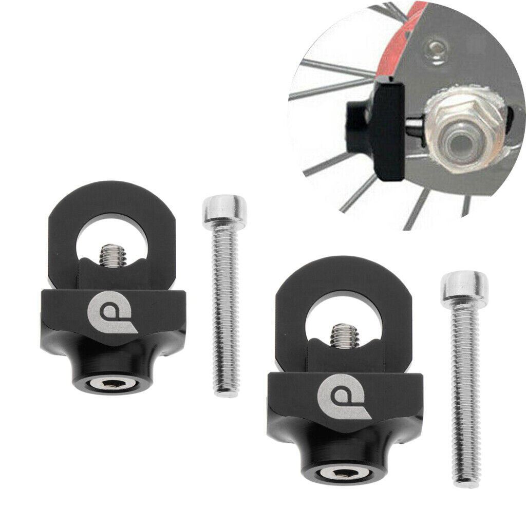 2 Pieces  Chain Tensioner BMX Folding Bicycle Fastener Adjuster Tension