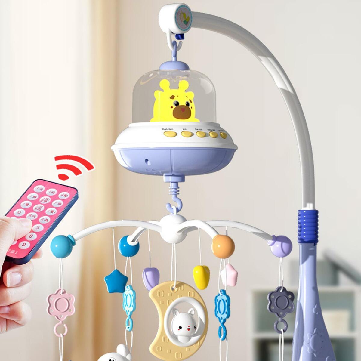 Baby Mobile Rattles  Assembly Cartoon Bell Timing Lullaby for Birthday