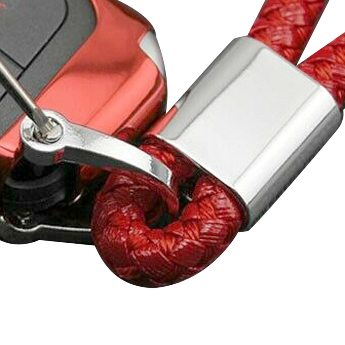 Red Key Cover Case Fob w/ Keychain Fit For Jeep Grand Cherokee Dodge Durango