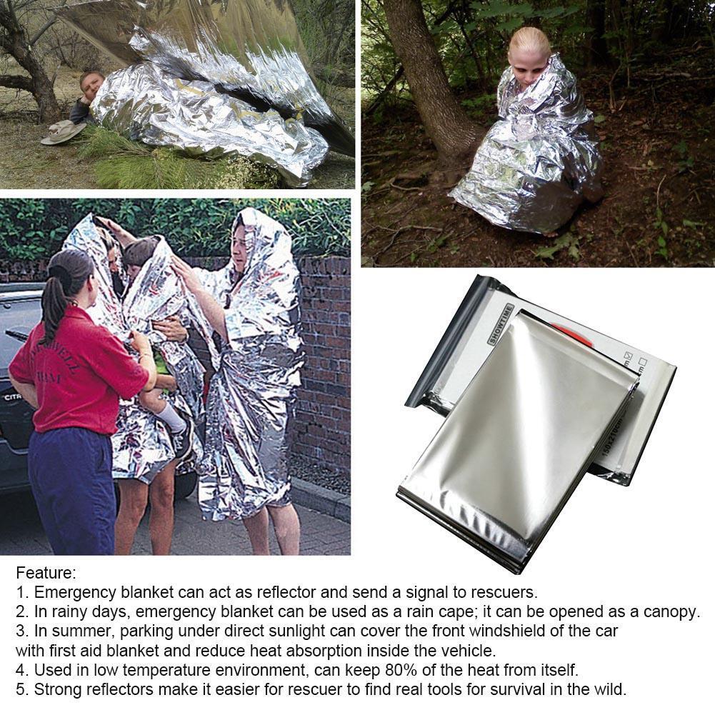 Waterproof 140x210cm Emergency Survival Rescue Blanket Foil Thermal Curtain