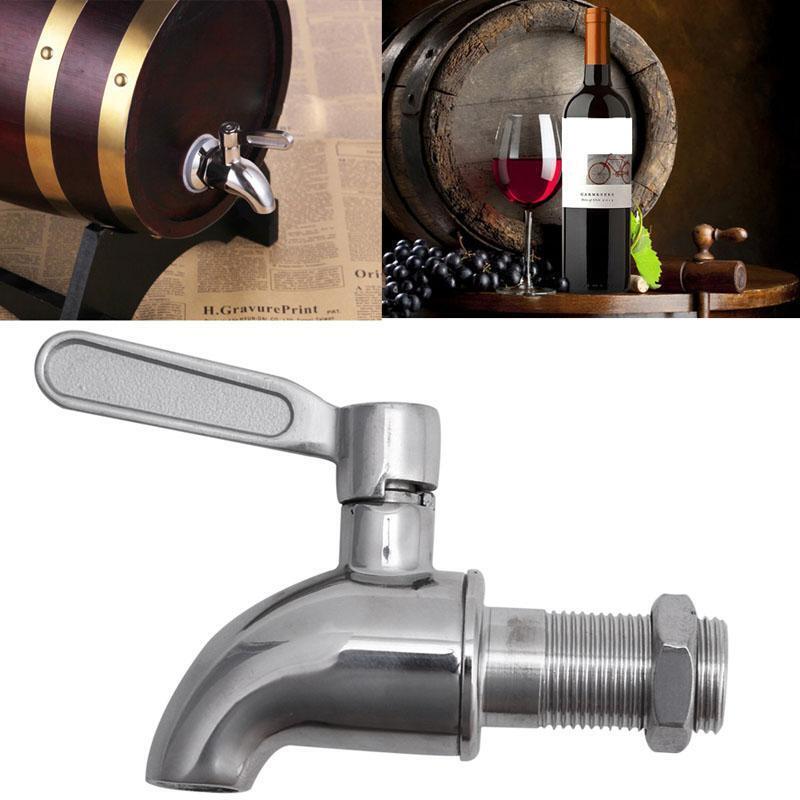 New Stainless Steel Beverage Drink Dispenser Wine Barrel Spigot / Tap M16 Round