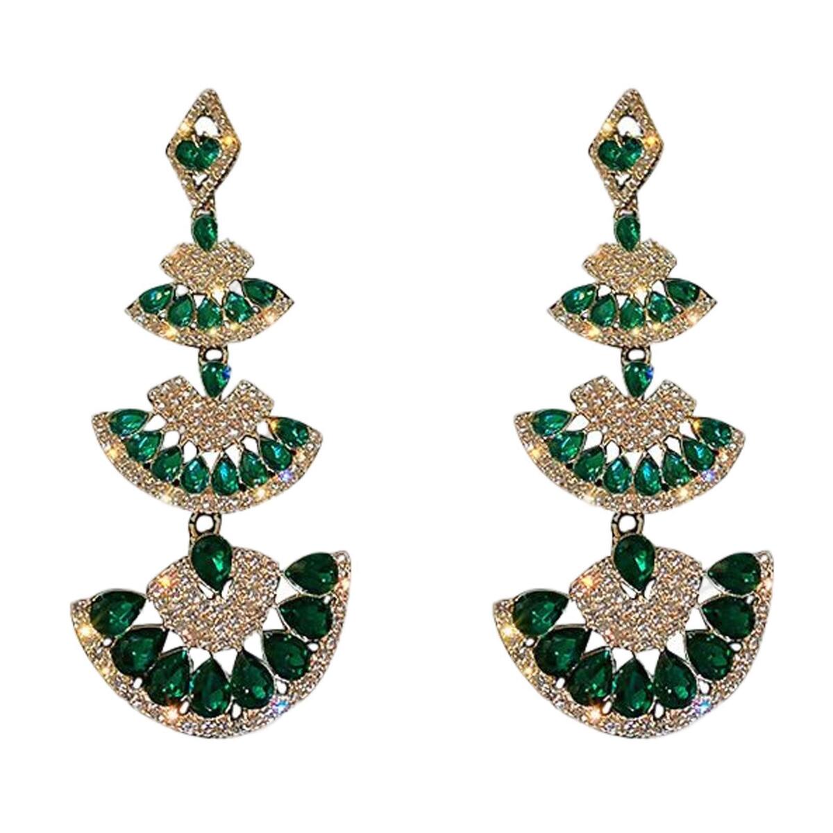 Crystal Drop Earrings Studs Fashion Dangle Statement for Party Bridal Women