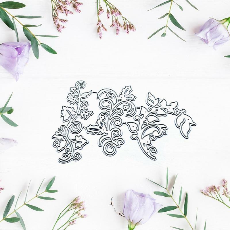 Swirls Vines Leaves Metal Cutting Dies Embossing Stencil DIY Scrapbook Template