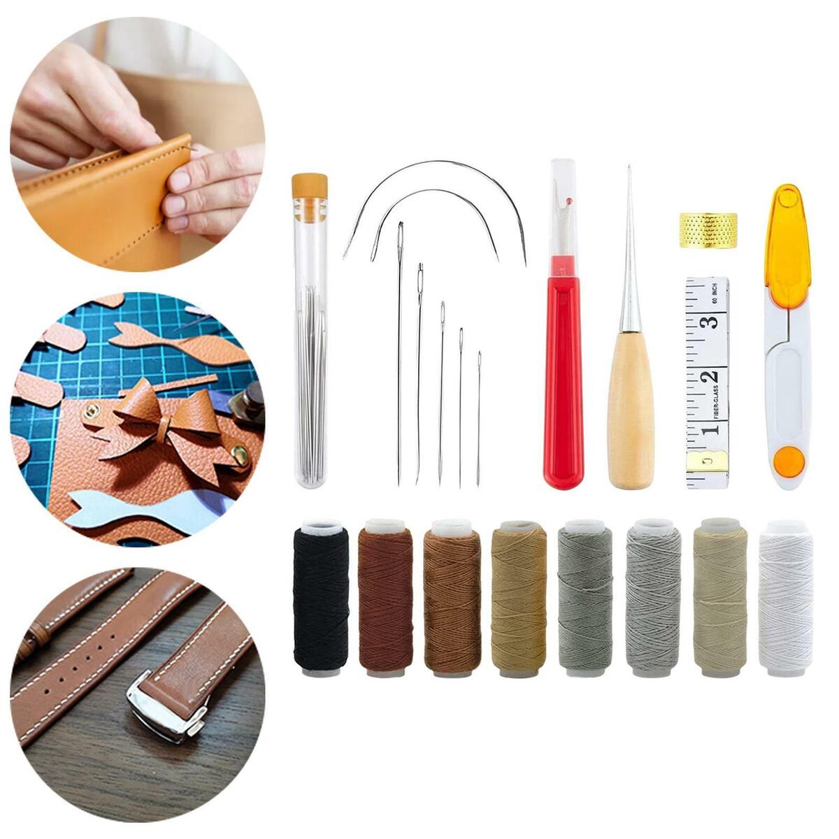 Professional Leather Craft Sewing Tools Kit Repair Drilling DIY