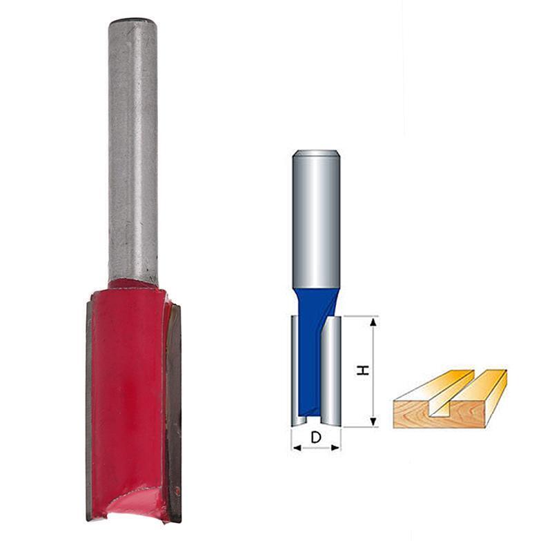1/4 "Shank 1/2" Blade Woodworking Double Flutes Straight Router Bit Cutter New