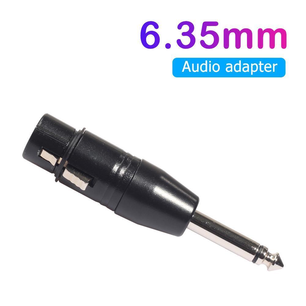 6.35mm Mono Male to XLR 3pin Female Converter Audio Plug Adapter Connector