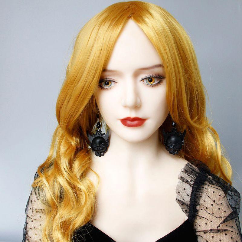 Gothic Punk Black Lolita Drop Earrings Devil Death Earrings for Street Shooting