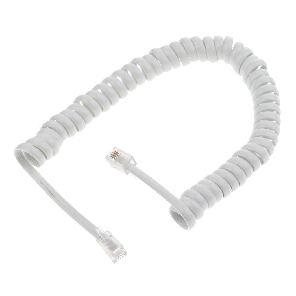 Coiled Telephone Phone Handset Cable Cord Coiled Length 1 to 5 ft Uncoiled