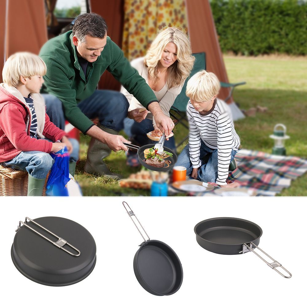 Utensils Ultralight Grill Non-Stick Frying Pan Titanium Fry Pan Camping Frypan