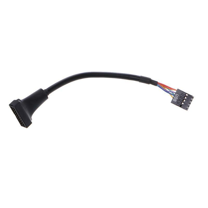 USB 2.0 9-Pin Housing Male To USB 3.0 20-Pin Motherboard Female Adapter Cable