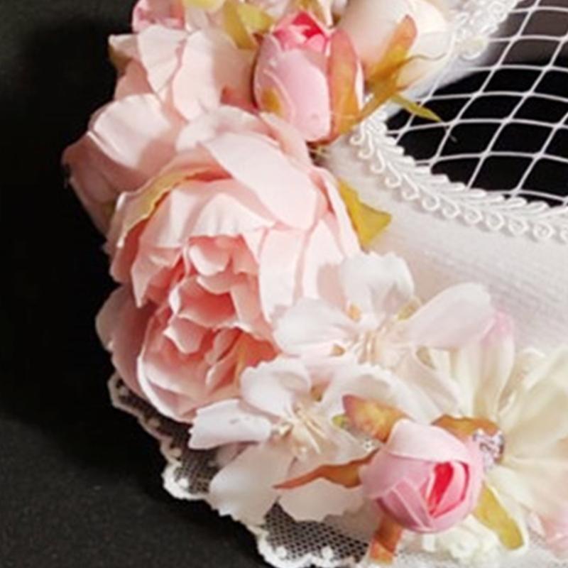 Elegant Flower Hat Shape Hair Barrettes for Children Festival Party Performance
