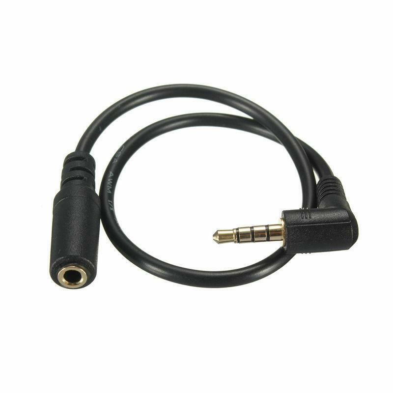 3.5mm 4Pole 90°Angled Male to Female AUX Audio OMTP interchange CTIA Cable New