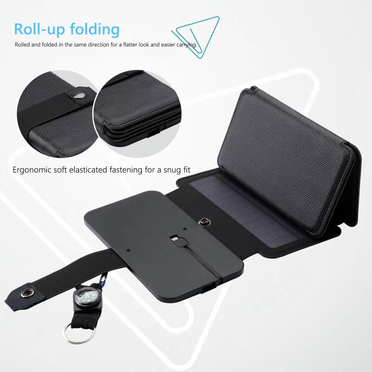 20W Folding Solar Cells Charger Outdoor 5V Solar Panels for Phone Charging