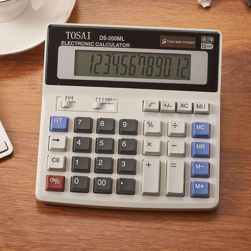 Standard Function Scientific Electronics Desktop Calculators, Dual Power, Big 12