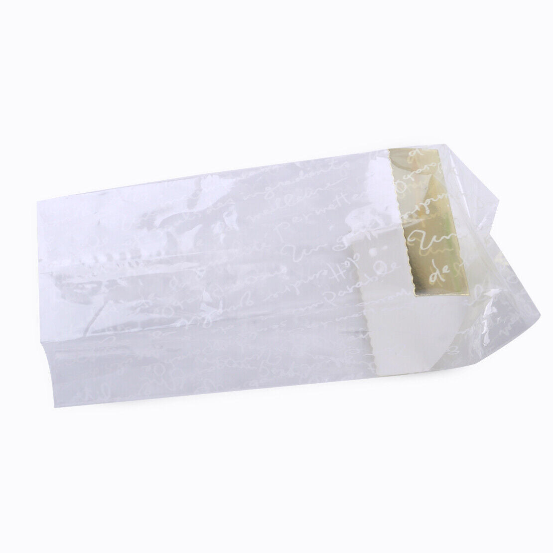 50 Cellophane Bags Gusset Wedding Xmas Biscuit Cupcake Sweet Party Favor Wrap Li