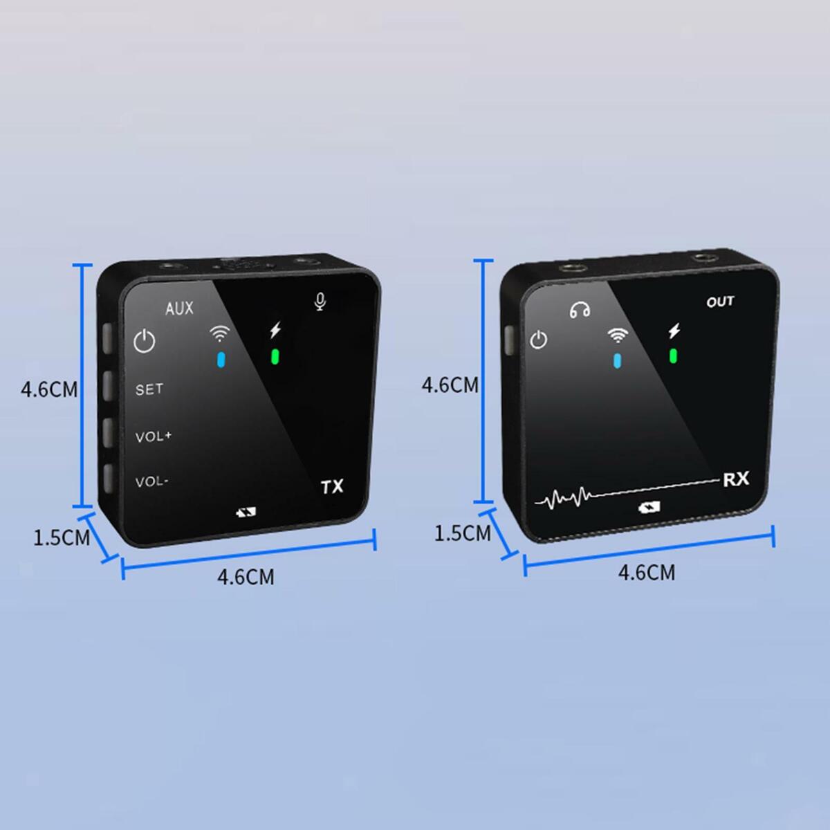 Lavaliered styleed style Microphone RF Launcher Receiver 50M  for Smartphones
