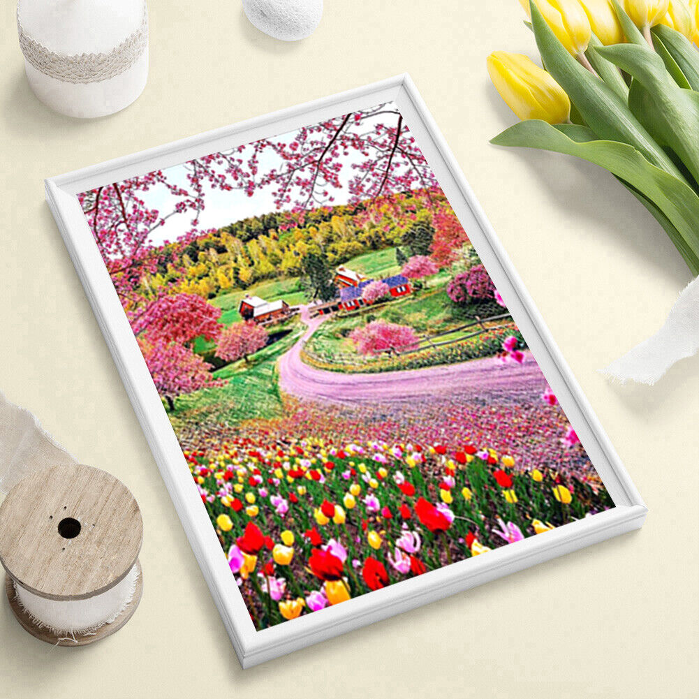 Garden Diamond Painting 5D DIY Full Round Drill Rhinestone Picture Wall Art