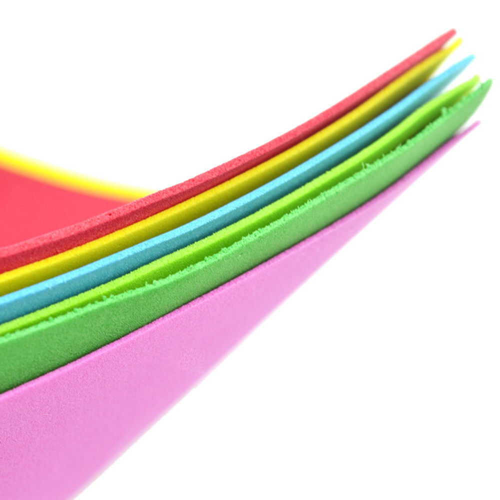 10x Foam Multicolour Sheets A4 Children's crafts KIDS Funky Foam Sponge EVA