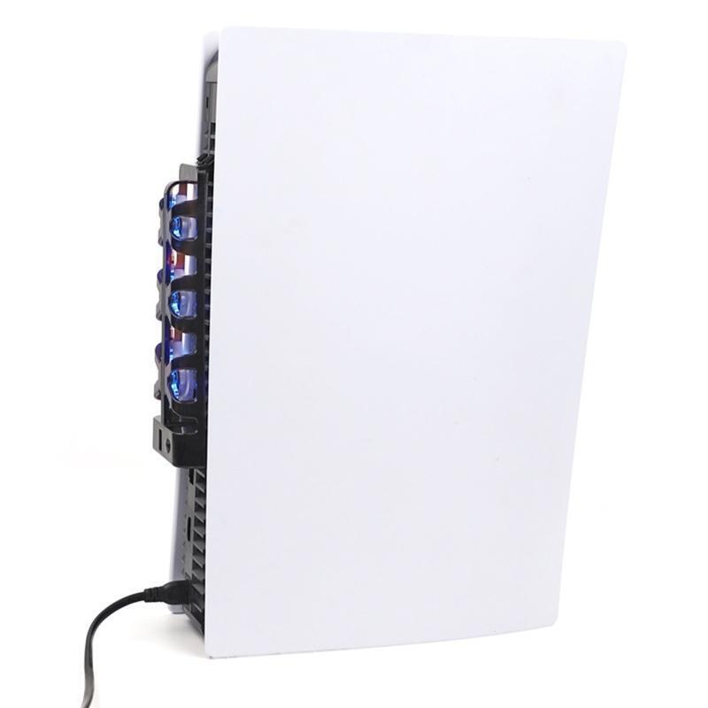 Host Blu-ray Heat Radiator External USB Cooler Built-in 3 Fans for PS5 DE/CD-ROM