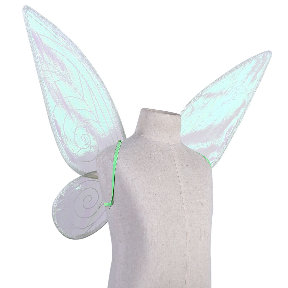 Kids Girls Fairy Wings Anti-fade Glitter Organza Princess Wing (Green)