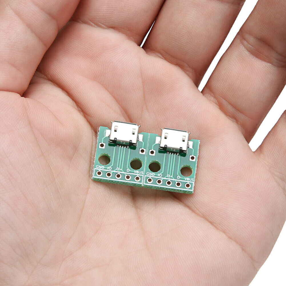 10pcs MICRO USB to DIP Adapter 5pin female connector B type pcb converter