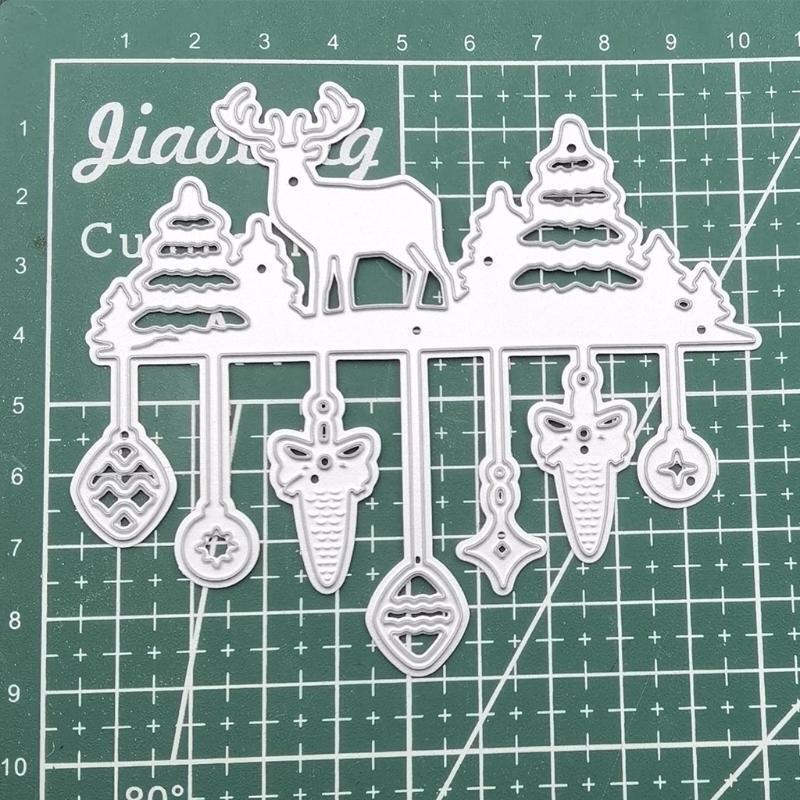 Christmas Elk Tree Metal Cutting Dies Stencil DIY Scrapbooking Album Paper Card