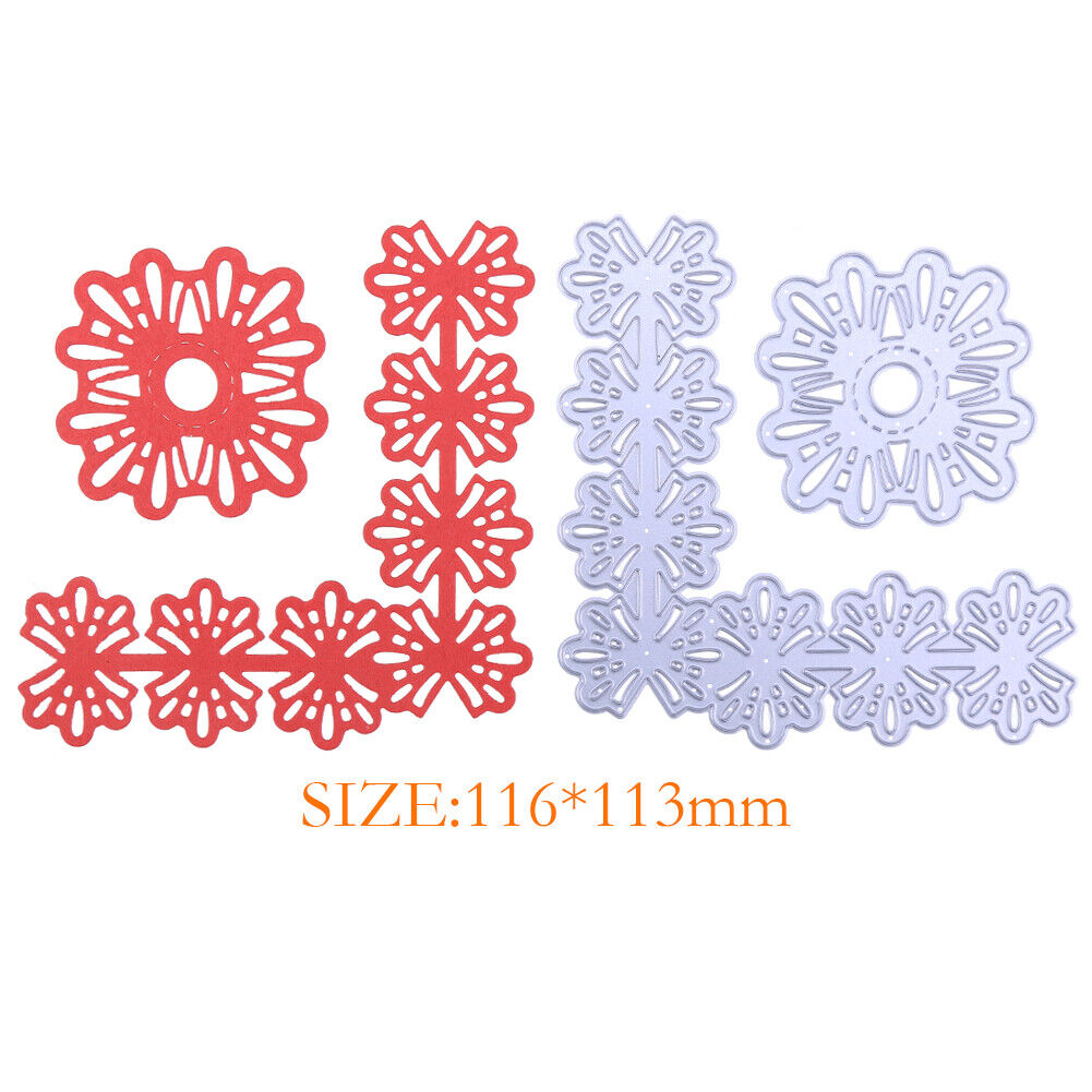 2pcs DIY Flower Lace Cutting Dies Stencils Scrapbook Embossing Album Cards-