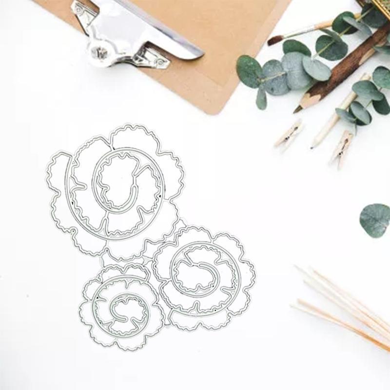 Decorative Flower Layering Die Cuts Blossom Craft Stencil for Card Picture Decor