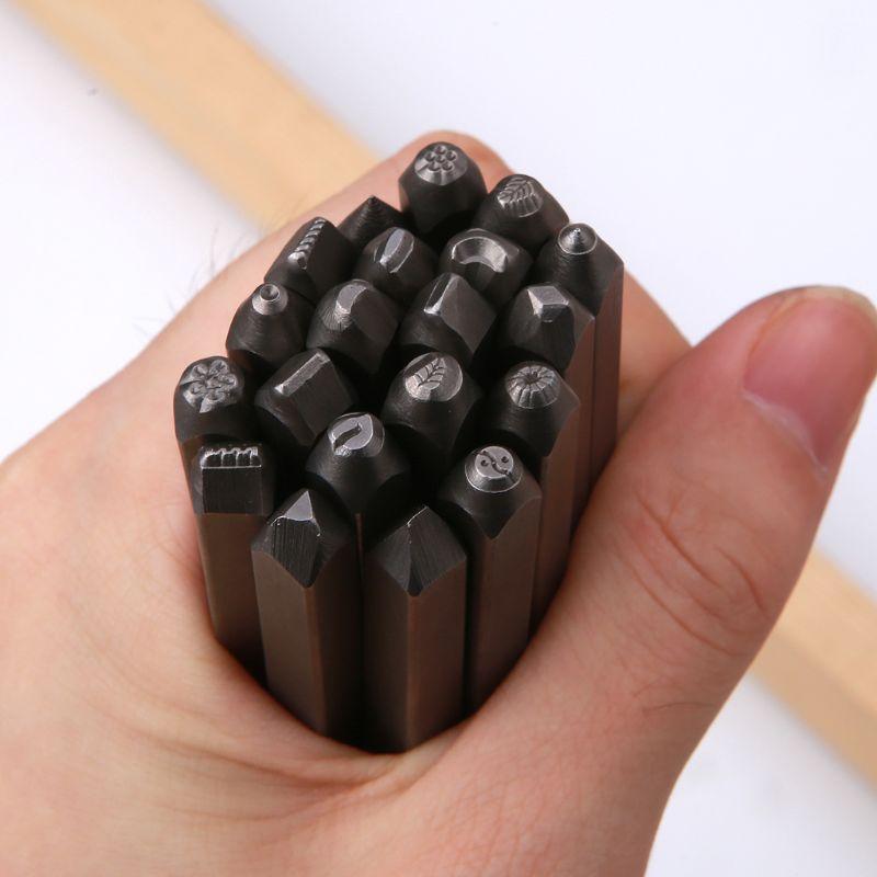20Pcs 4mm Steel Punches Flower Leaf Stamps Jewelry Making Metal Stamping Tools