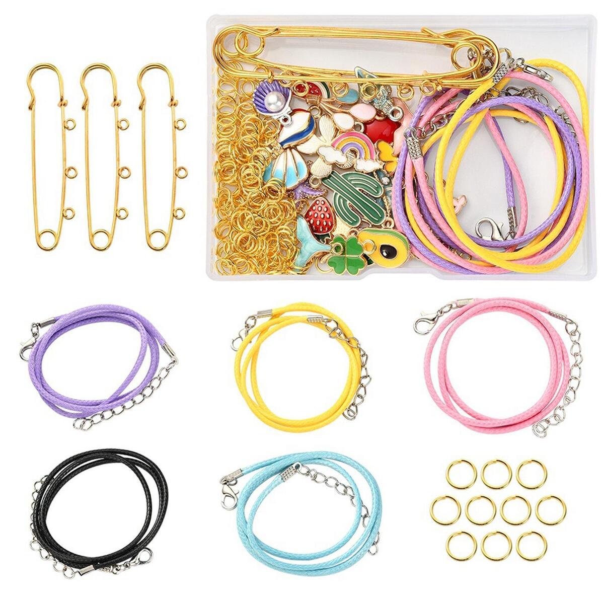 30Pcs Metal Charms Pendants Kit Jewelry Making Craft DIY Findings Keychain