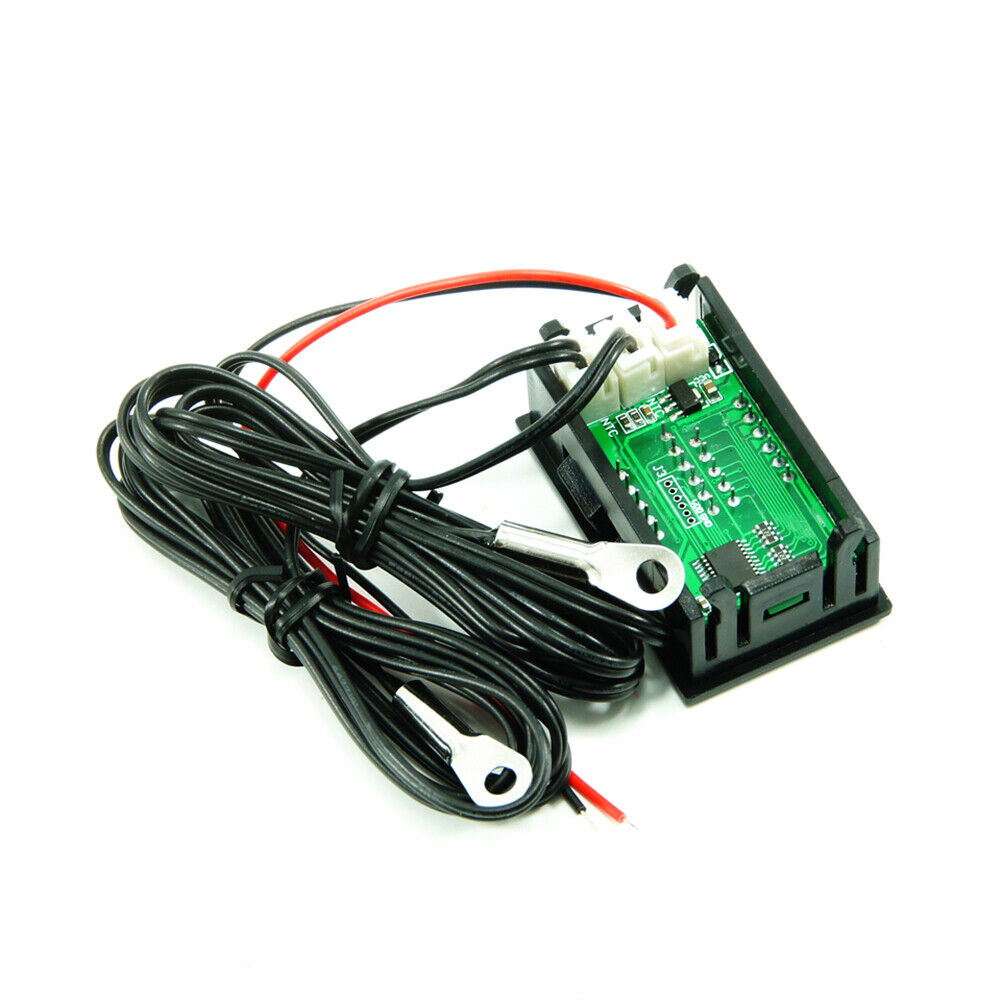 DC4-28V High-precision Dual-display Digital Car Thermometer NTC Metal Probe