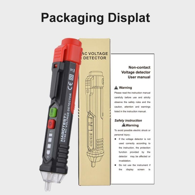 Portable Voltage Tester w/ LED Flashlight Buzzer Alarm for Live/Null Wire Judge