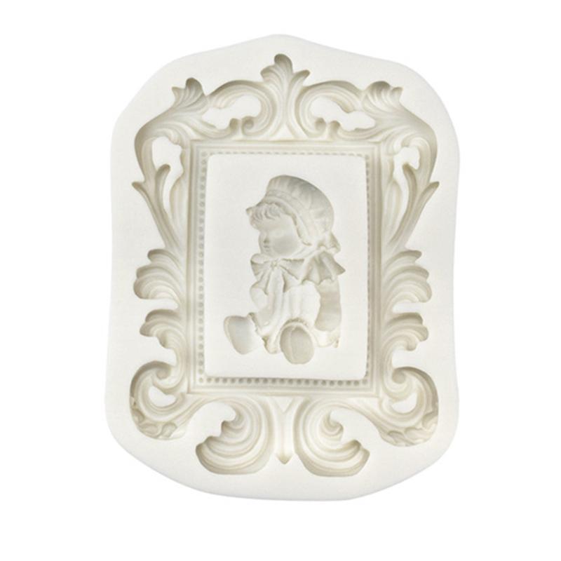 Soap Mold Chocolate Candy Mold European Style Frame Baby Cake Decoration Gift