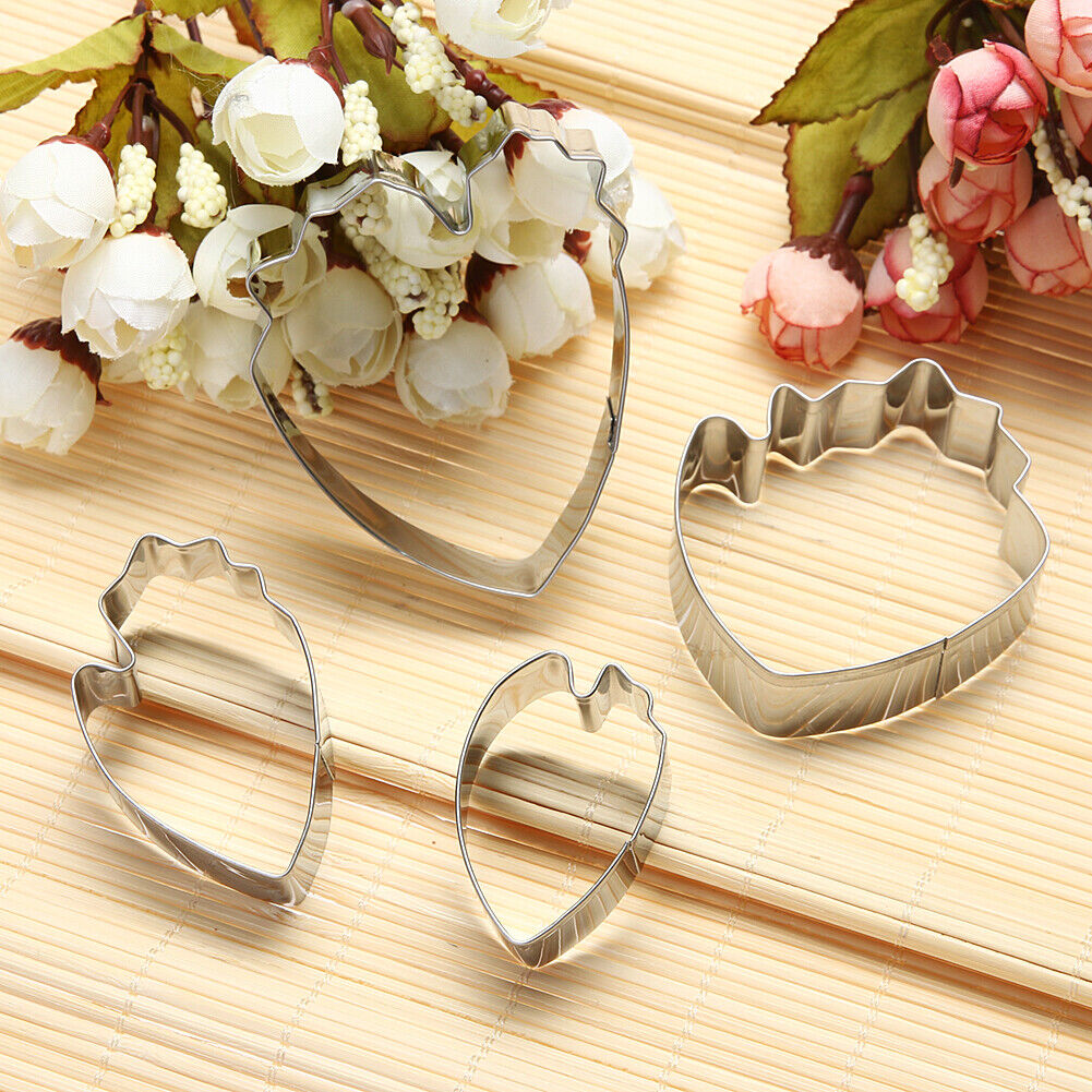 4pcs/set Peony Flower Petal Fondant Mold Cozinha Cookie Cutter Cake Tools