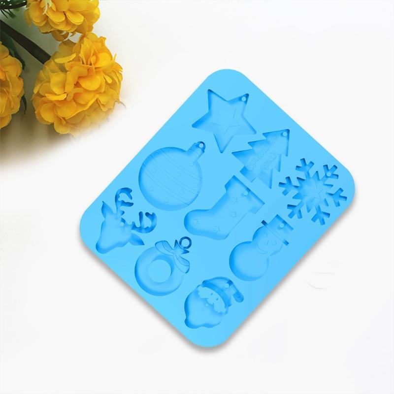 Shiny Glossy Christmas Keychain Silicone Mold for Christmas Love Gift Craft