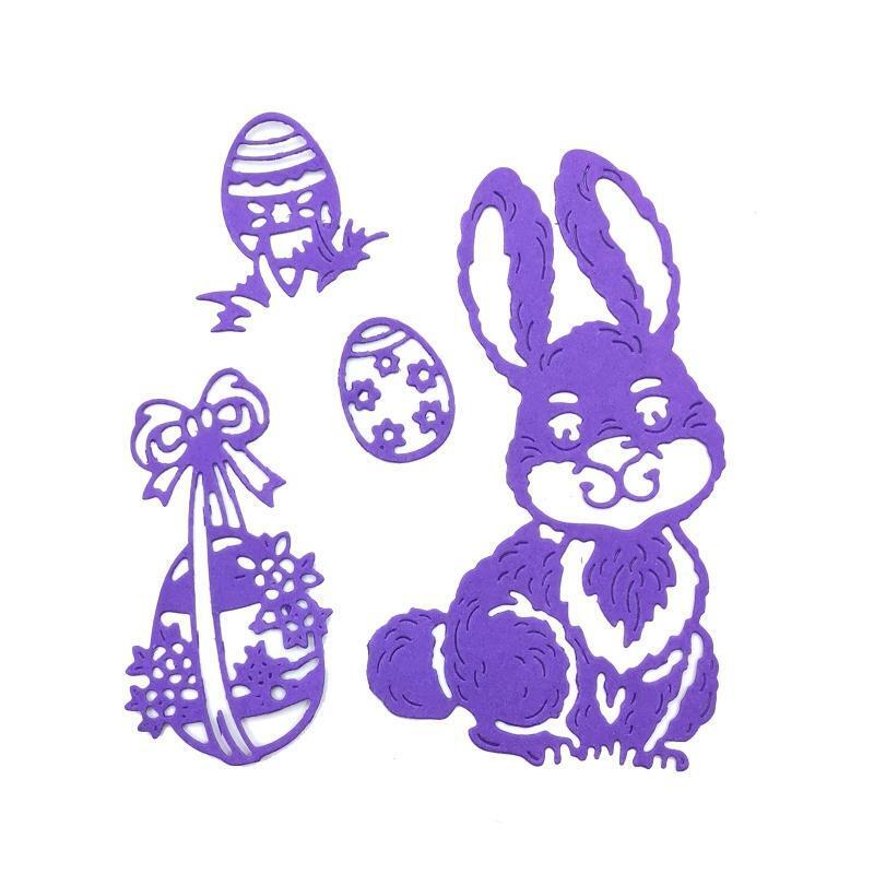 Cute Bunny Egg Carbon Steel Cutting Dies DIY Scrapbooking Photo Album Embossing