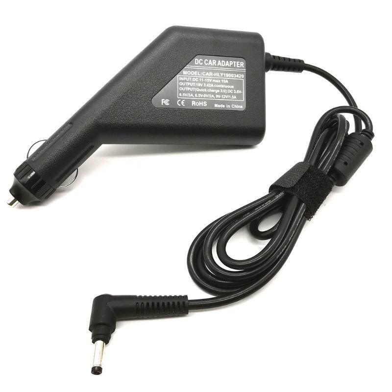 DC Laptop Car Adapter Charger 19V 3.42A 4.0x1.7mm QC3.0 for U38D UX32V
