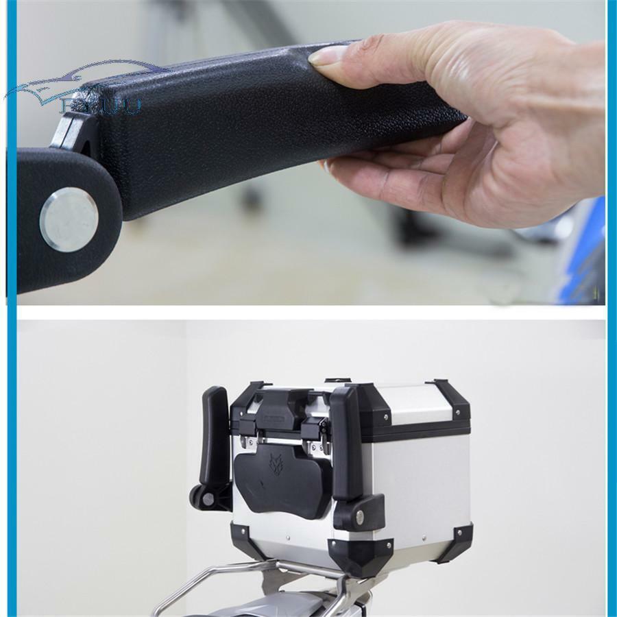 Drilling Required Black Aluminum Rear Box Armrest For BMW R1200GS Adventure LHRH