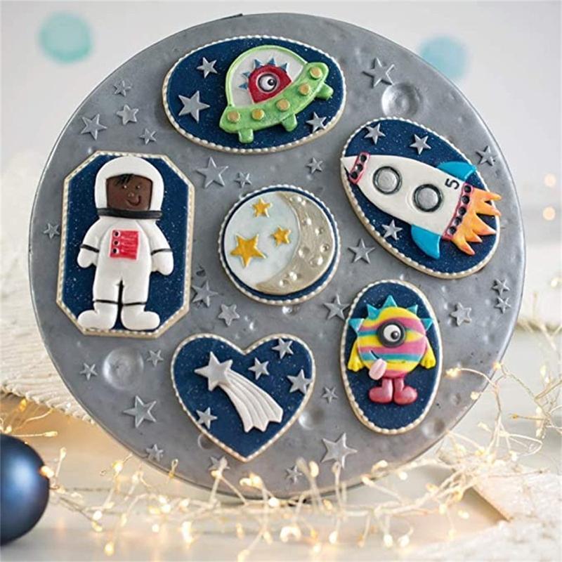 Silicone Mold for Baking Rocket Alien Chocolate Making Mould for Birthday Decor