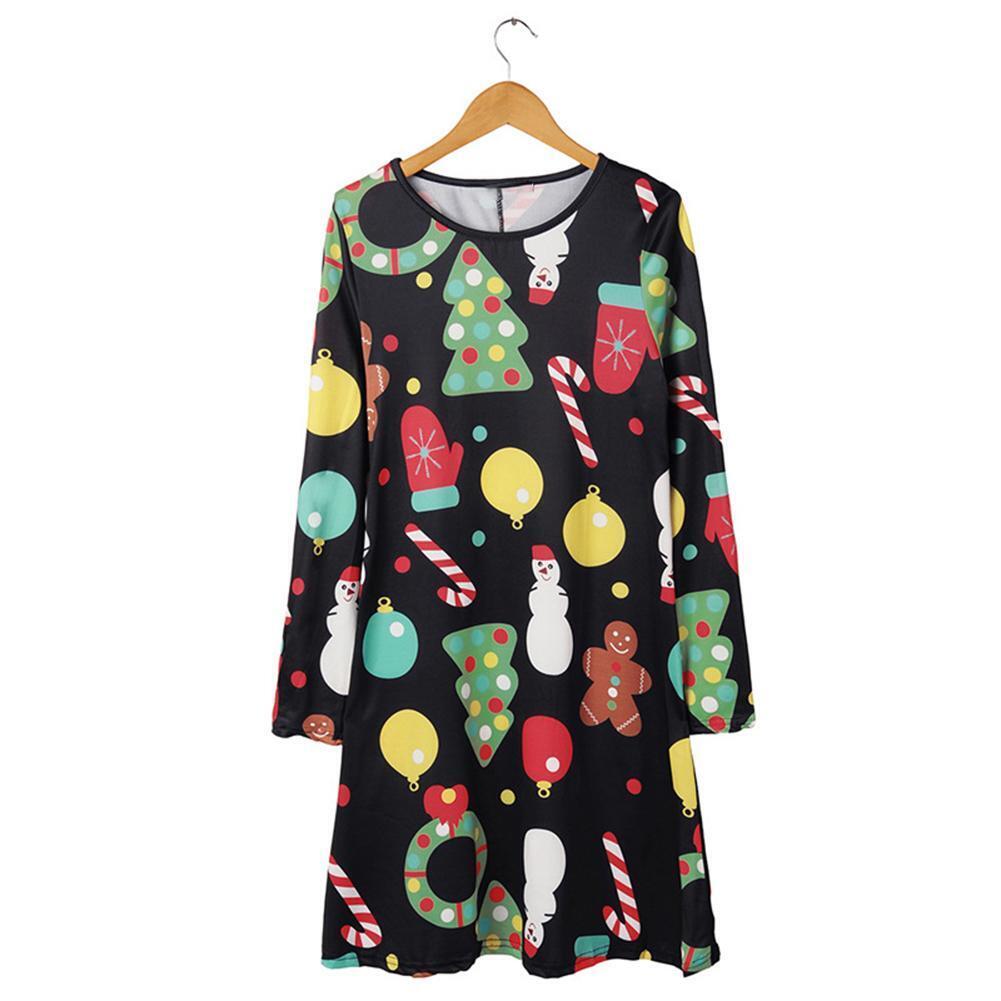 Christmas Family Parent-child Matching Mom Daughter Dress (Mom 187 M)