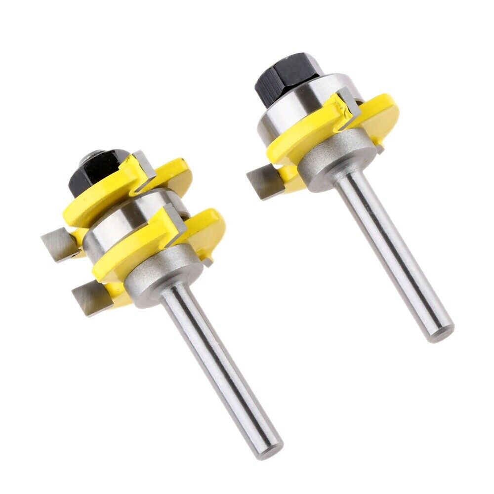 6.35mm Shank Woodworking Tongue & Groove Router Bits Milling Panel Wood Cutters