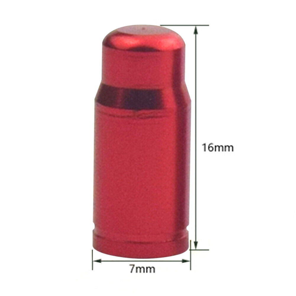 2x Bicycle Presta Tire Valve Cap Aluminum Alloy Bike Valve Cover (Red)